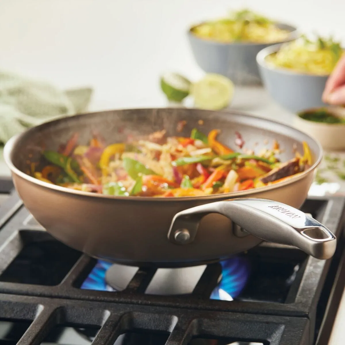 10-Inch Anolon Ascend Hard Anodized Nonstick Stir Fry Pan