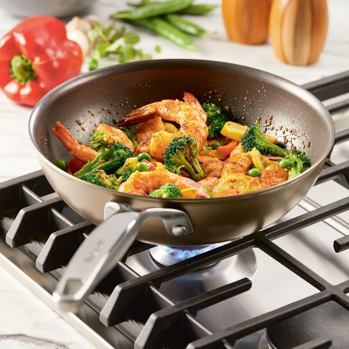 10-Inch Anolon Ascend Hard Anodized Nonstick Stir Fry Pan