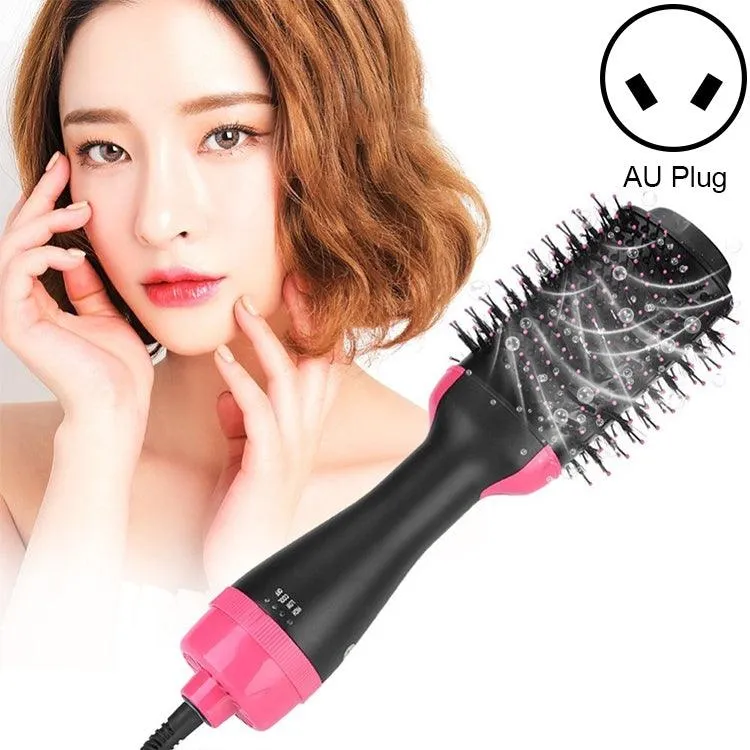 2-in-1 Rotating Hot Air Brush: Hair Dryer, Straightener & Curler Combo