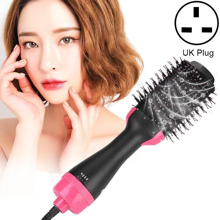 2-in-1 Rotating Hot Air Brush: Hair Dryer, Straightener & Curler Combo