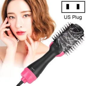 2-in-1 Rotating Hot Air Brush: Hair Dryer, Straightener & Curler Combo