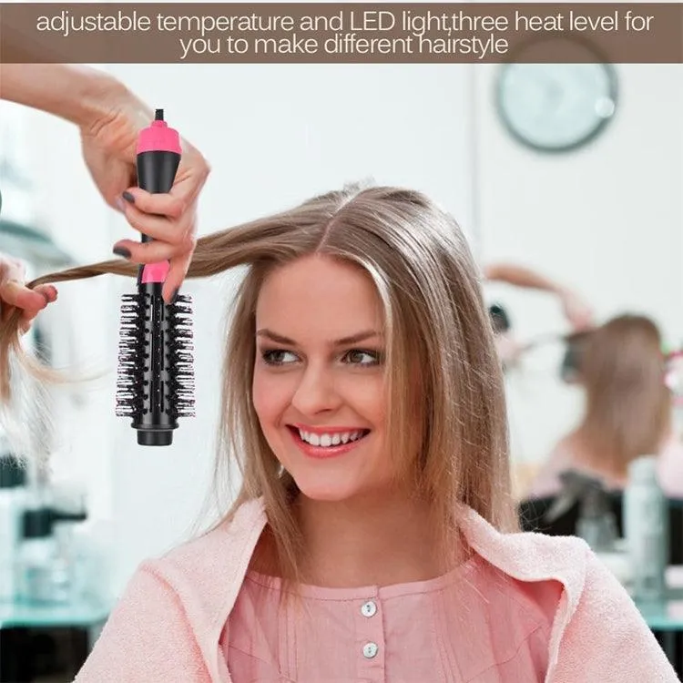 2-in-1 Rotating Hot Air Brush: Hair Dryer, Straightener & Curler Combo