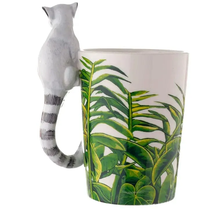 3D Ring Tailed Lemur Rainforest Mug