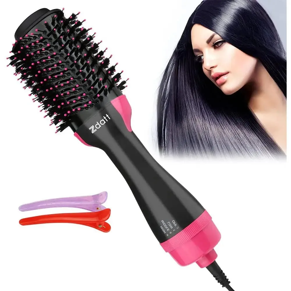 4-in-1 Hot Air Hair Brush & Volumizer Hair Styling for Straight & Curly Hair