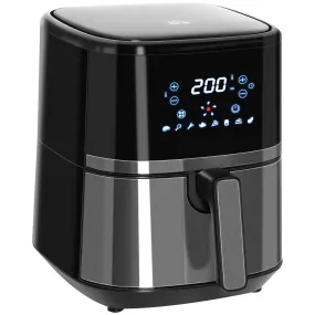 4.5L Digital Air Fryer, 1500W W/ Digital Display, Adjustable Temperature, Timer and Nonstick Basket, Black