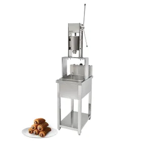 A-287 Churro Maker Machine | Stainless Steel Churro Machine with 5L Deep Fryer | Interchangeable Nozzles