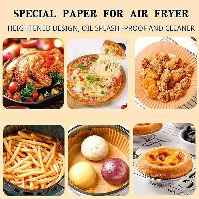 Air Fryer Liners 16X4.5CM 100PCS ROUND