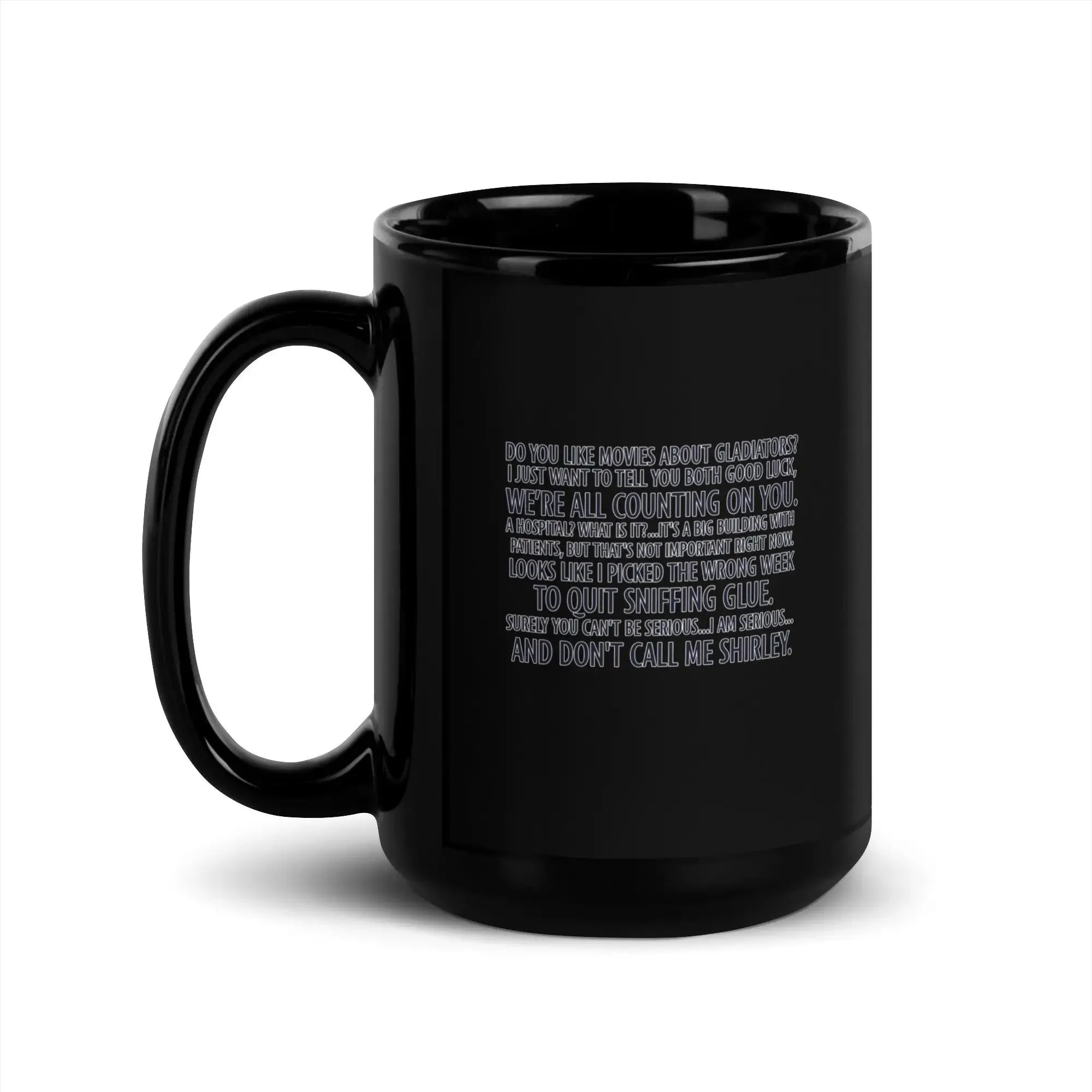 Airplane! Black Glossy Mug