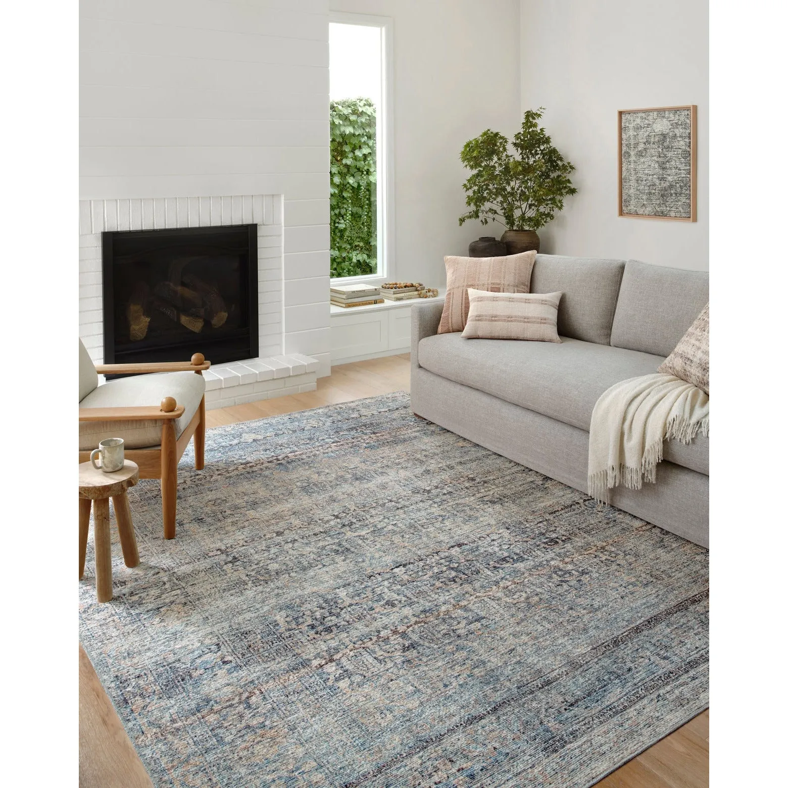 Amber Lewis Billie Denim/Blush Rug