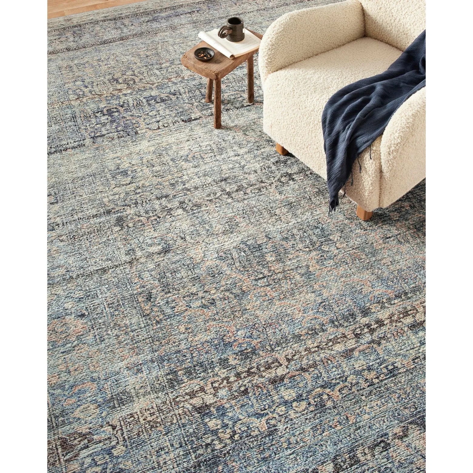 Amber Lewis Billie Denim/Blush Rug