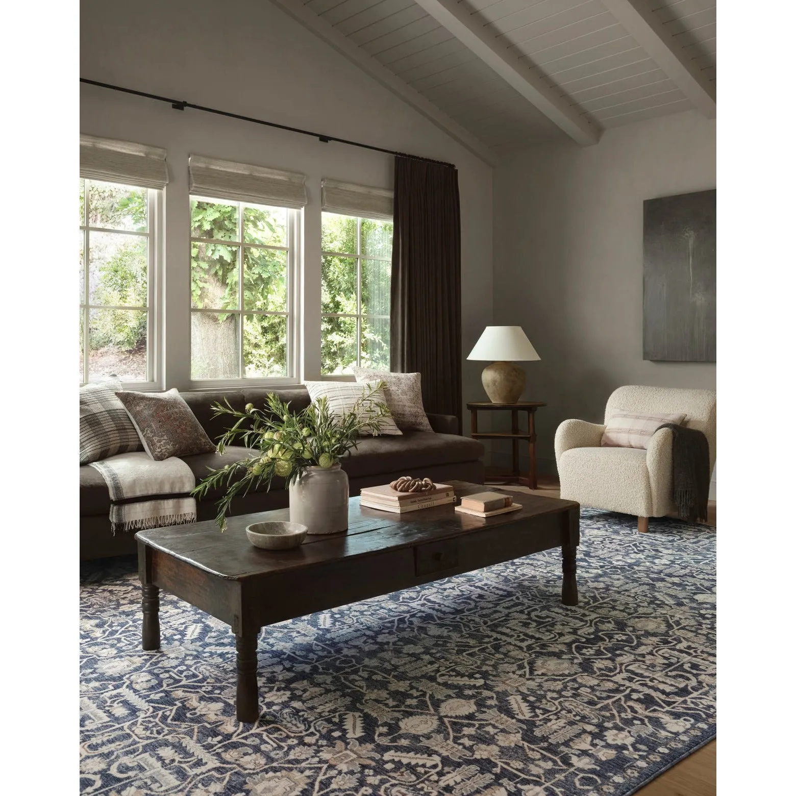 Amber Lewis Zuma Blue/Ivory Rug