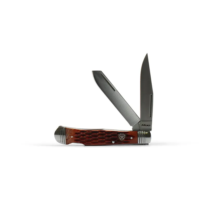 Ariat Large Folding Knife Muskrat Brown