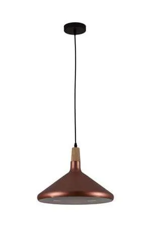 Aurelia Saucer Pendant Light Metal and Wood