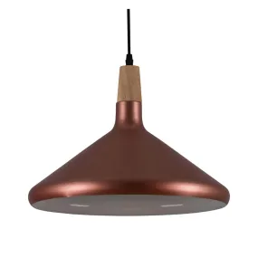 Aurelia Saucer Pendant Light Metal and Wood