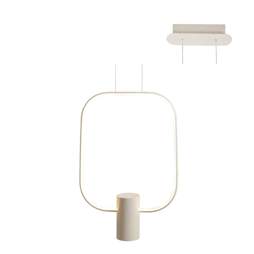 Aurora Square LED Pendant Light | Black or White