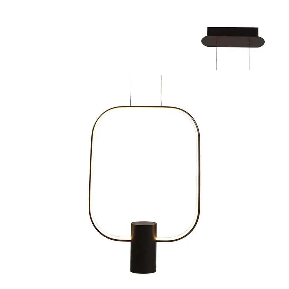 Aurora Square LED Pendant Light | Black or White