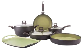 AVOCADO 9 Piece Cooking Set with GRIDDLE / Batería de 9 piezas de AGUACATE con COMAL