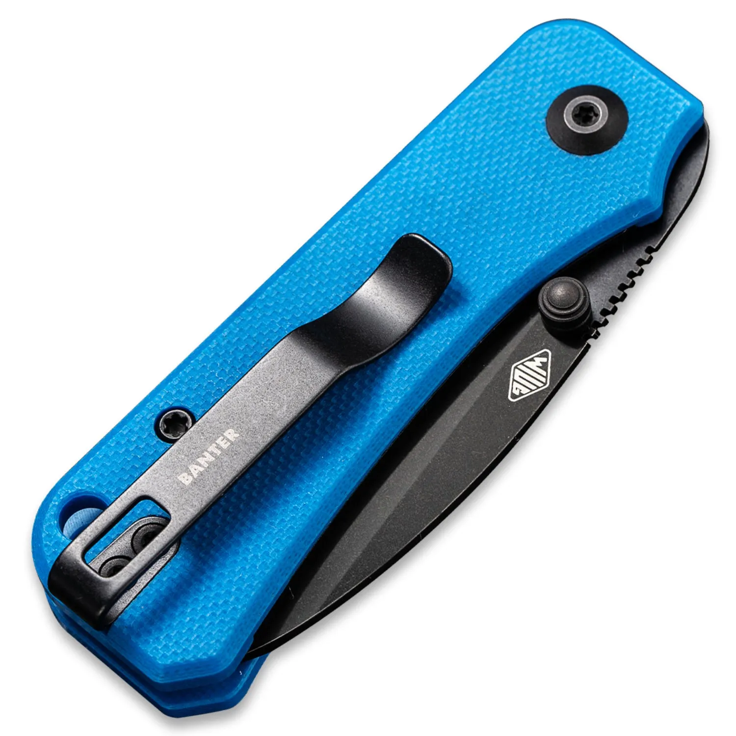 Baby Banter Pocket Knife - Blue G10 - Black Stonewash Nitro V