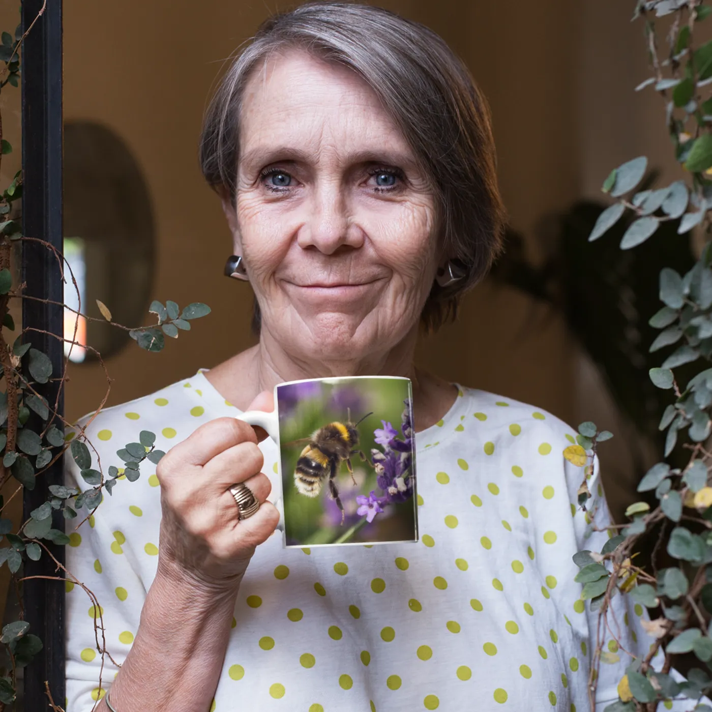 Bee on Lavender Mug