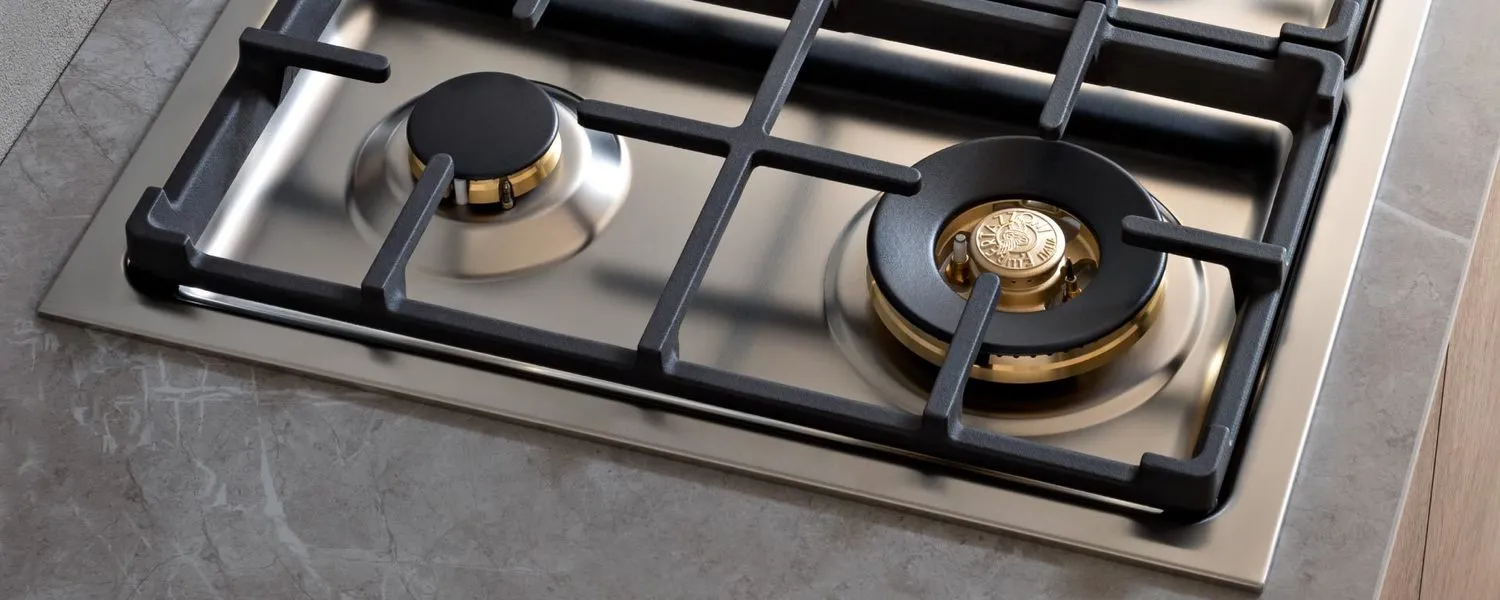 Bertazzoni MAST366QBXT 36 Drop-In Gas Cooktop 6 Brass Burners Stainless Steel