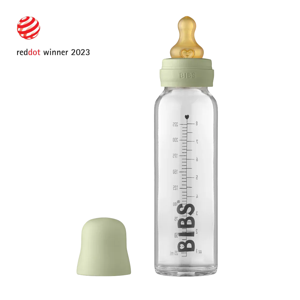 Bibs Baby Glass Bottle Complete Set 225ml - Sage