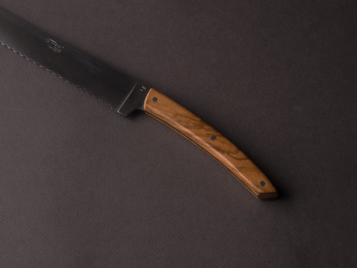 BJB - Thiers - Bread Knife - Olive Handle - Satin Finish