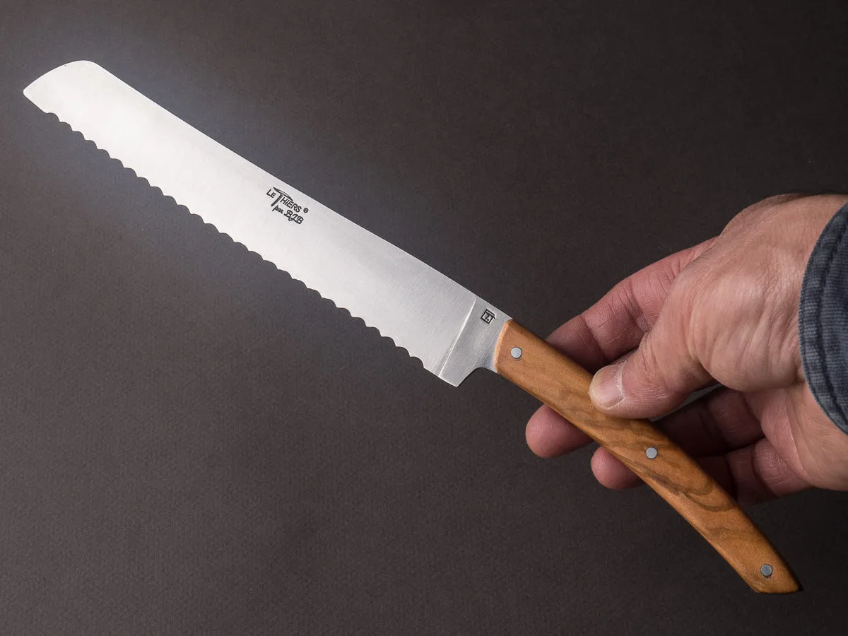 BJB - Thiers - Bread Knife - Olive Handle - Satin Finish