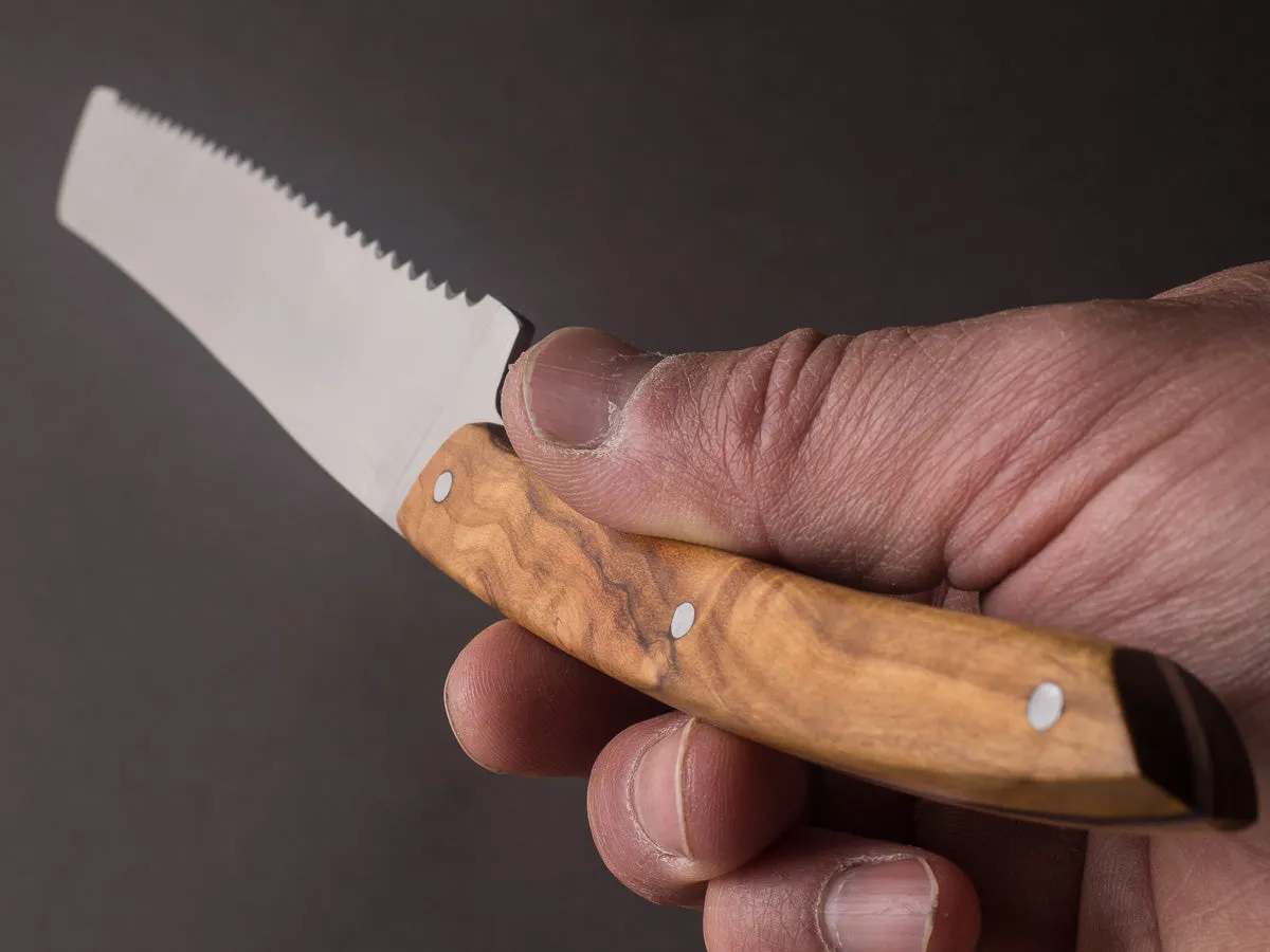 BJB - Thiers - Bread Knife - Olive Handle - Satin Finish