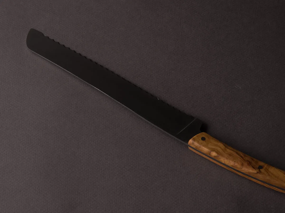 BJB - Thiers - Bread Knife - Olive Handle - Satin Finish