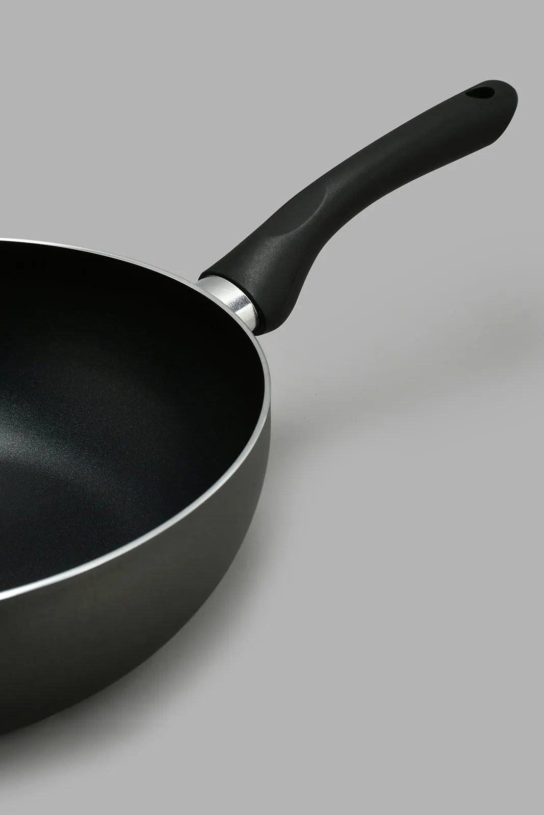 Black Aluminum Wok Pan (24cm)