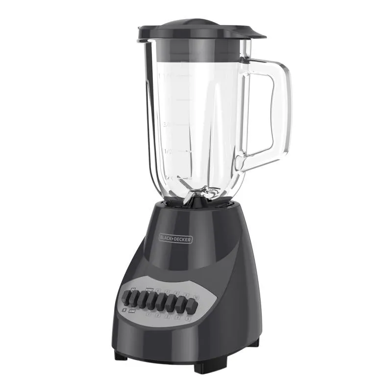 Black Decker Gray Aluminum Blender 6 cups 10 speed