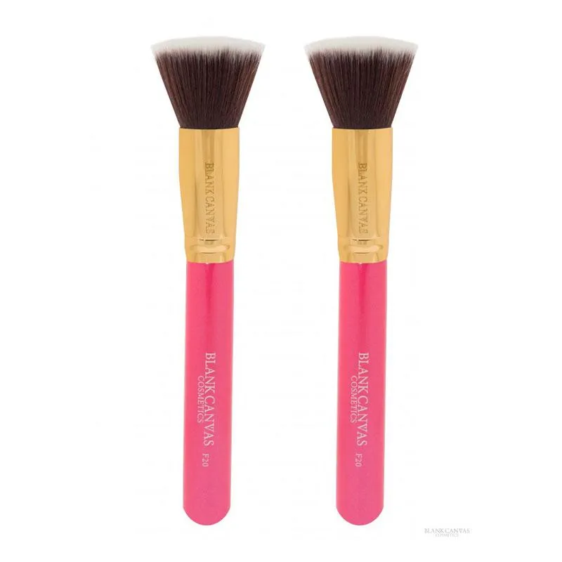 Blank Canvas Duo F20 Hot Pink Flat Brush Set