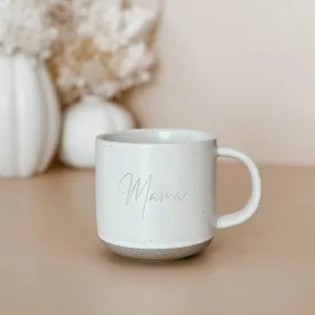 Blossom & Pear Mama Two Sided Crafted Speckled Ceramic Mug