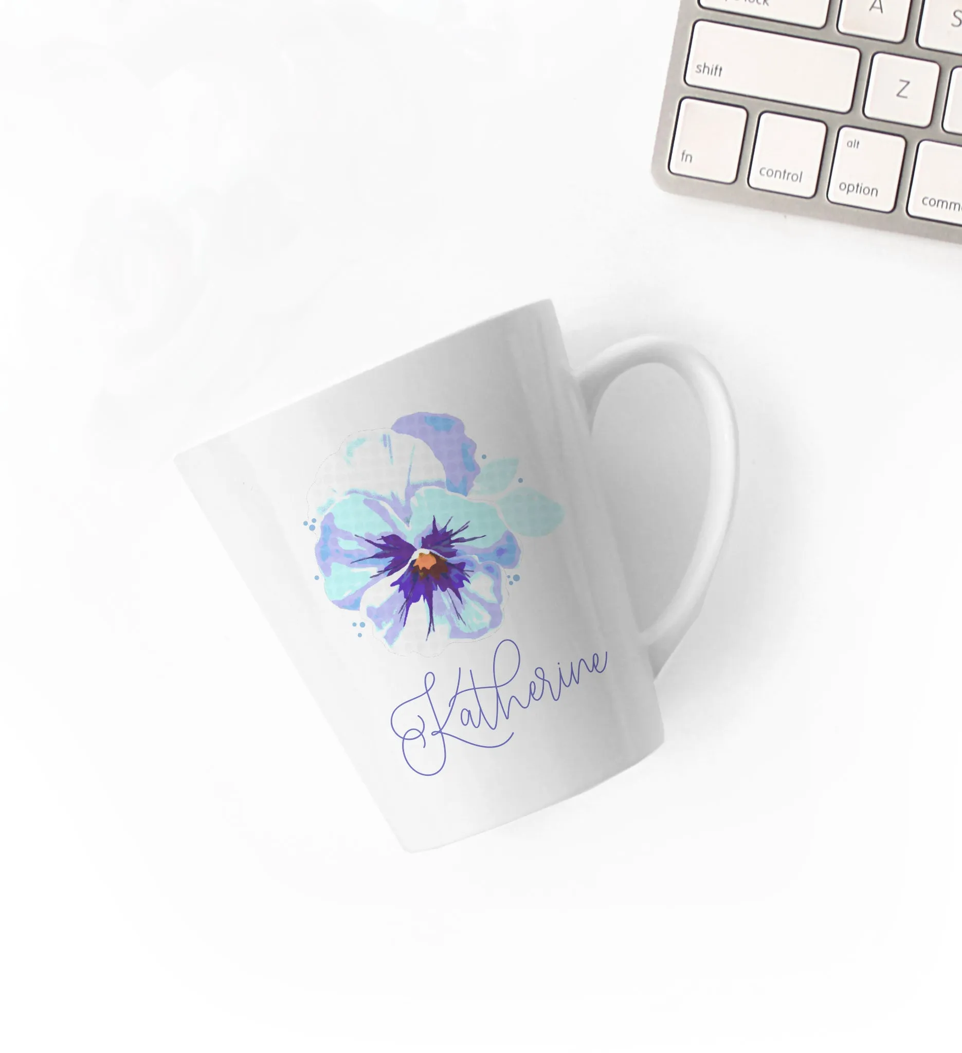 Blue Pansy Coffee Mug