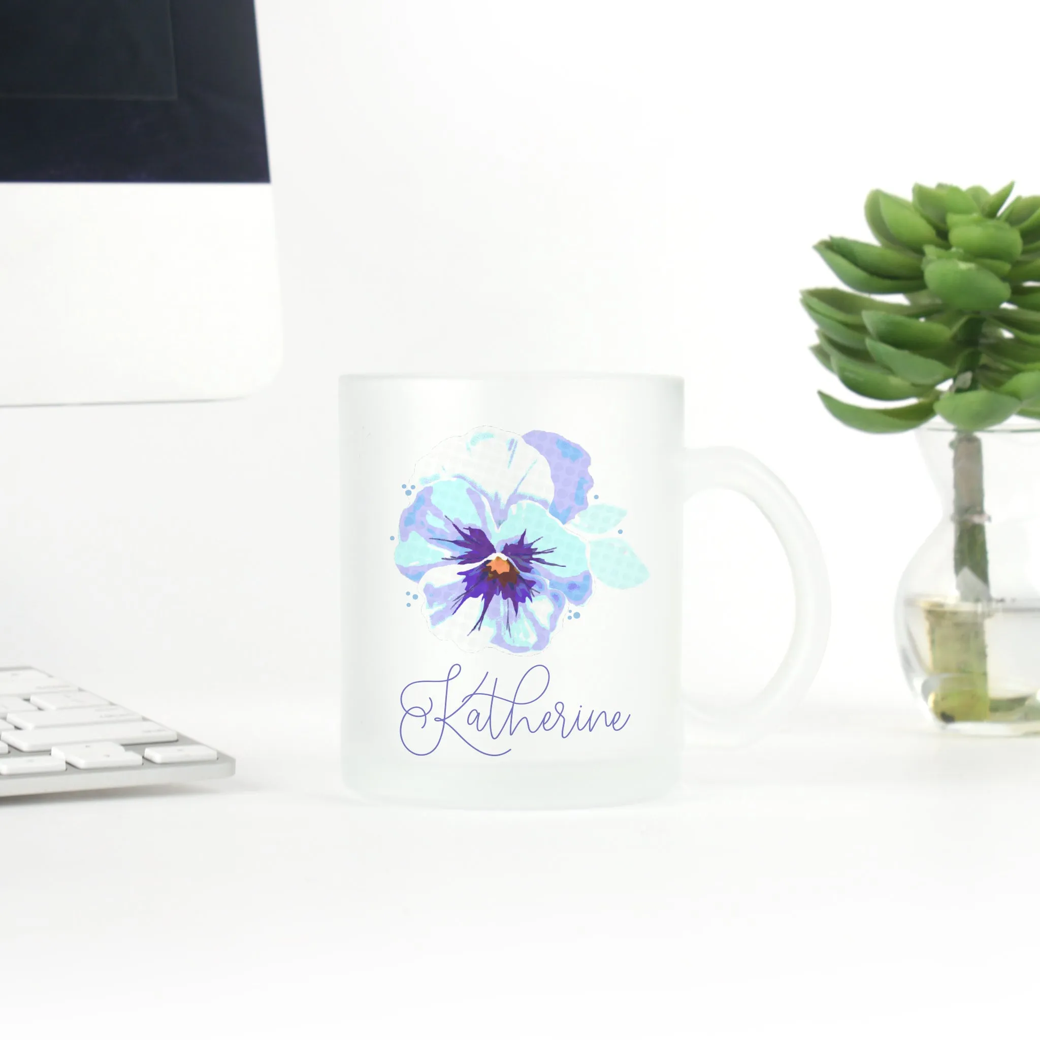 Blue Pansy Coffee Mug