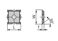 Carbide Insert Knife 15mm x 15mm x 2.0mm -BOX OF 10