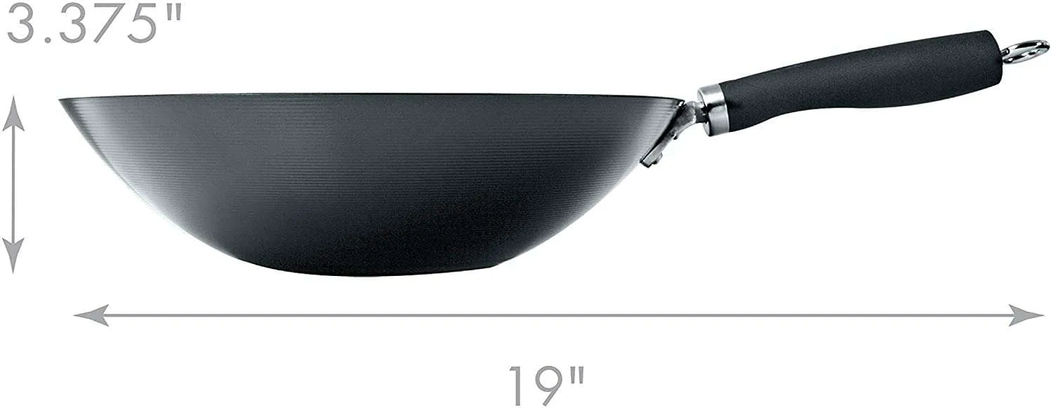 Carbon Steel Non-Stick Wok, 12 Inch - Ecolution