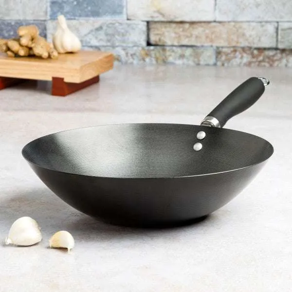 Carbon Steel Non-Stick Wok, 12 Inch - Ecolution