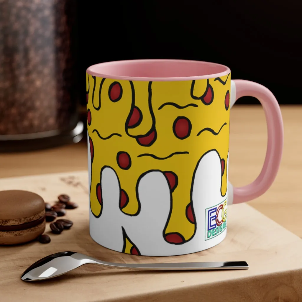 Cheesy Pizza Accent Coffee Mug, 11oz