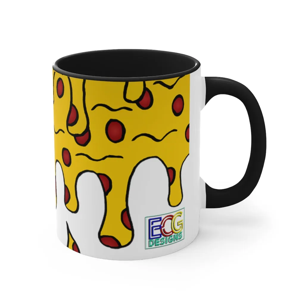 Cheesy Pizza Accent Coffee Mug, 11oz