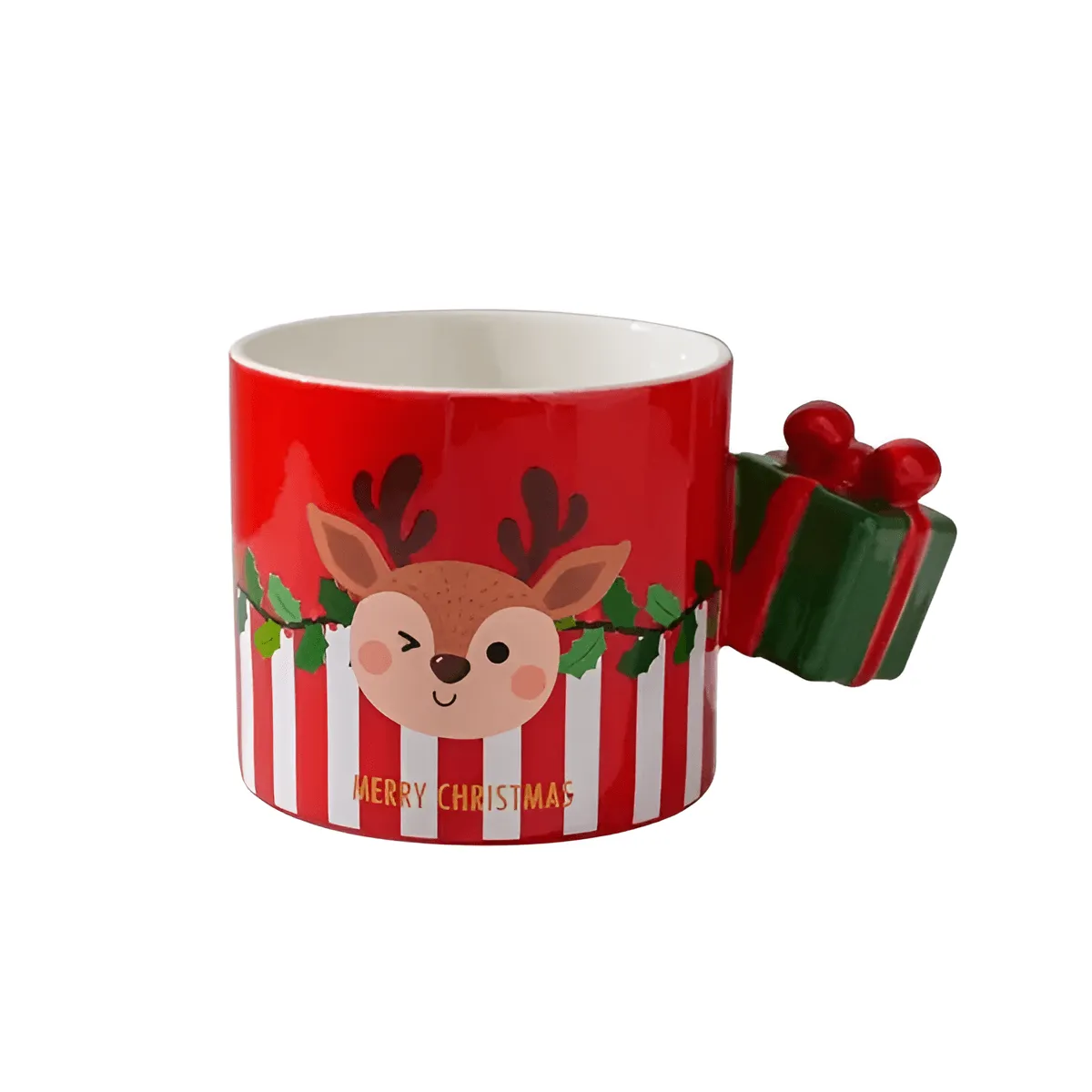 Christmas Gift Box Handle Mug