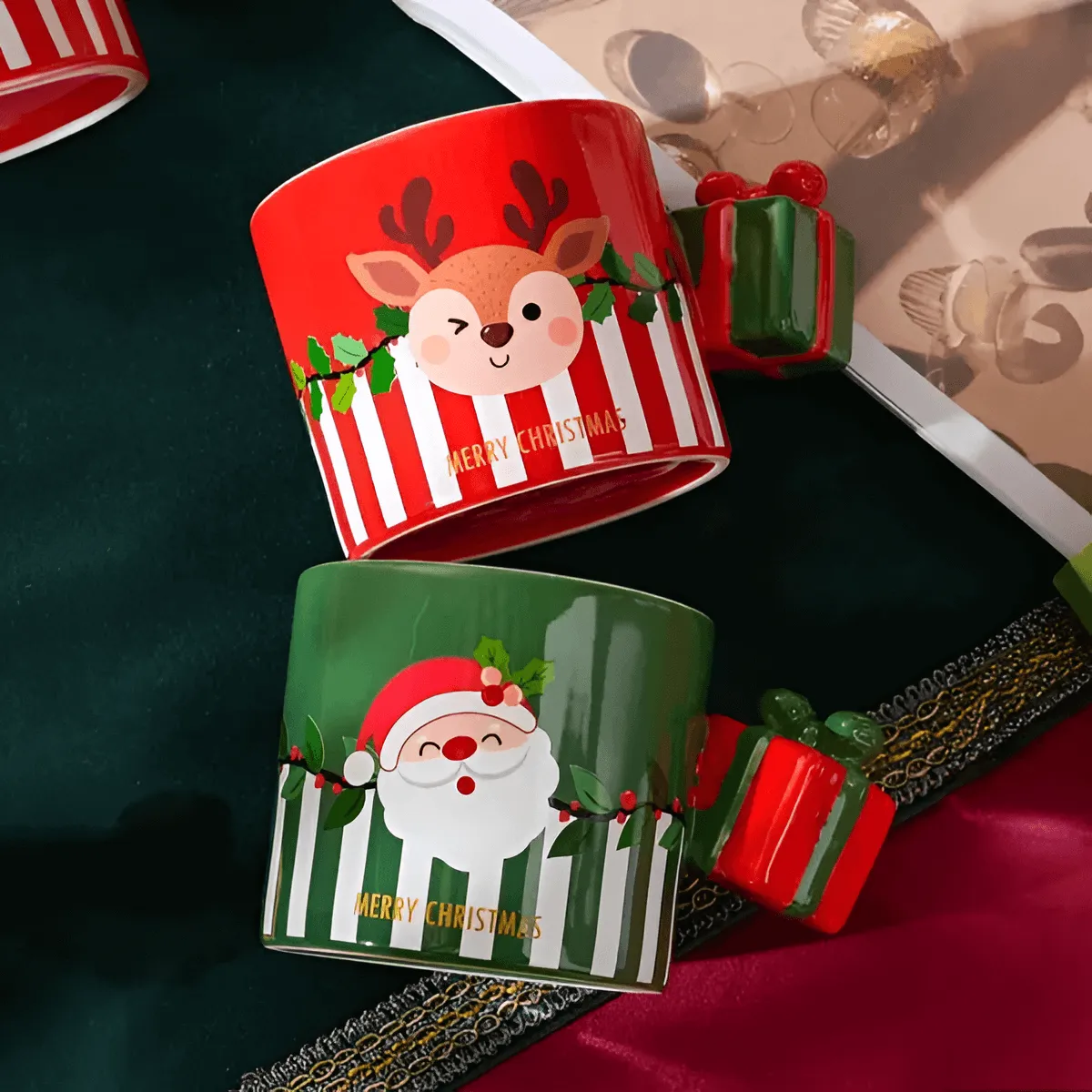 Christmas Gift Box Handle Mug