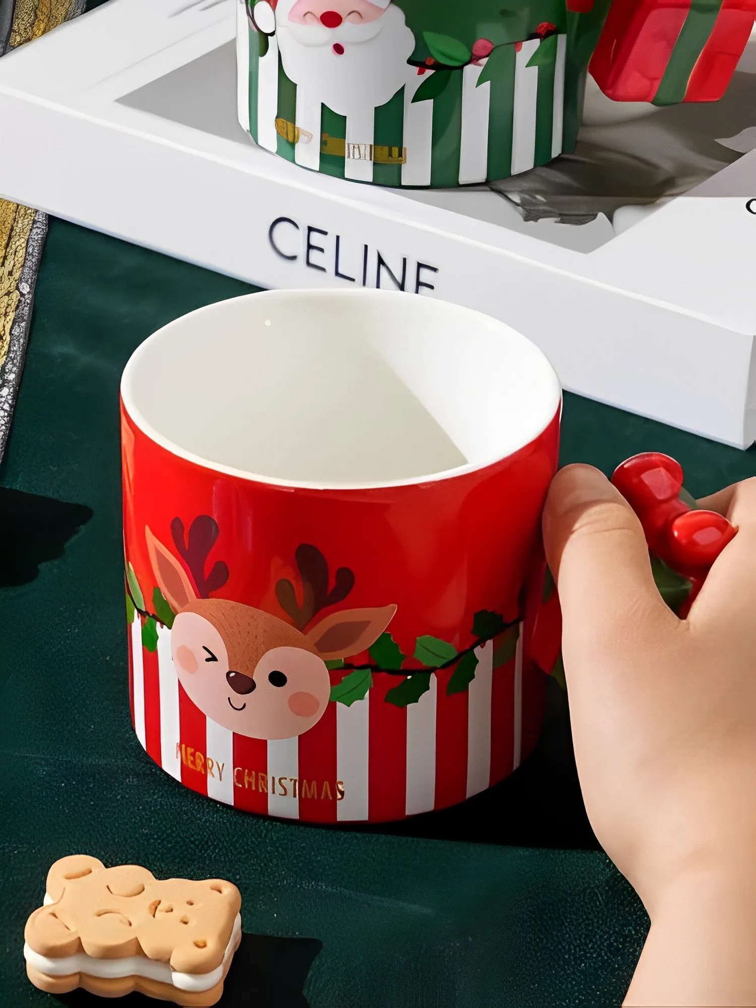 Christmas Gift Box Handle Mug