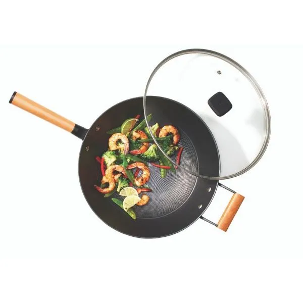 Classic Non-Stick Cast Iron Wok, 32 cm