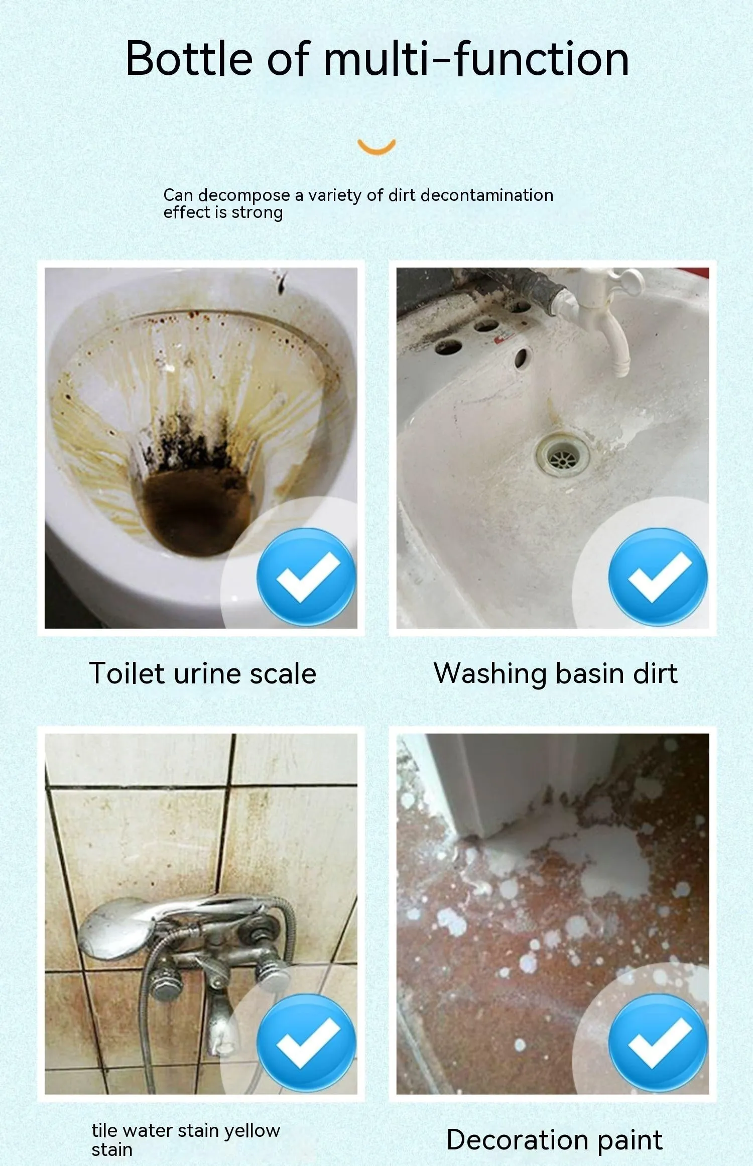 Cleaning And Removing Rust Toilet Urine Scale Strong Decontamination Cleaner