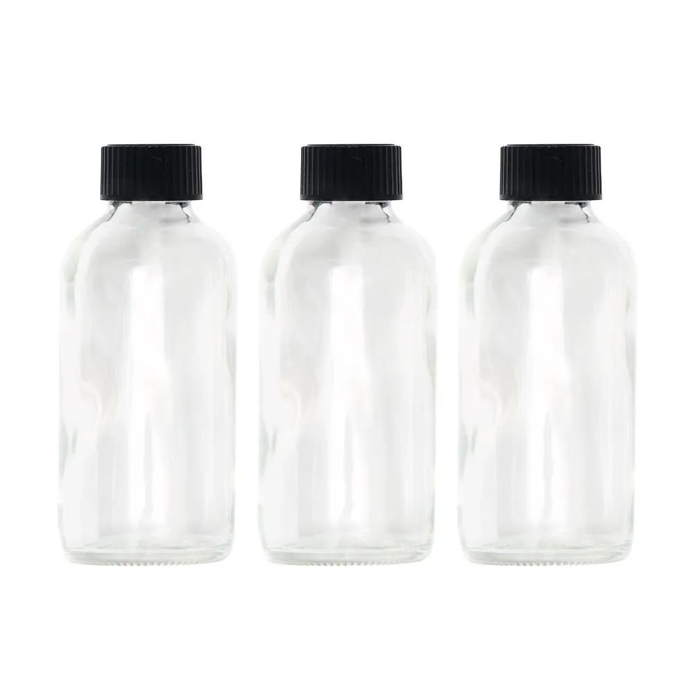 Clear Glass Bottles- 4 oz