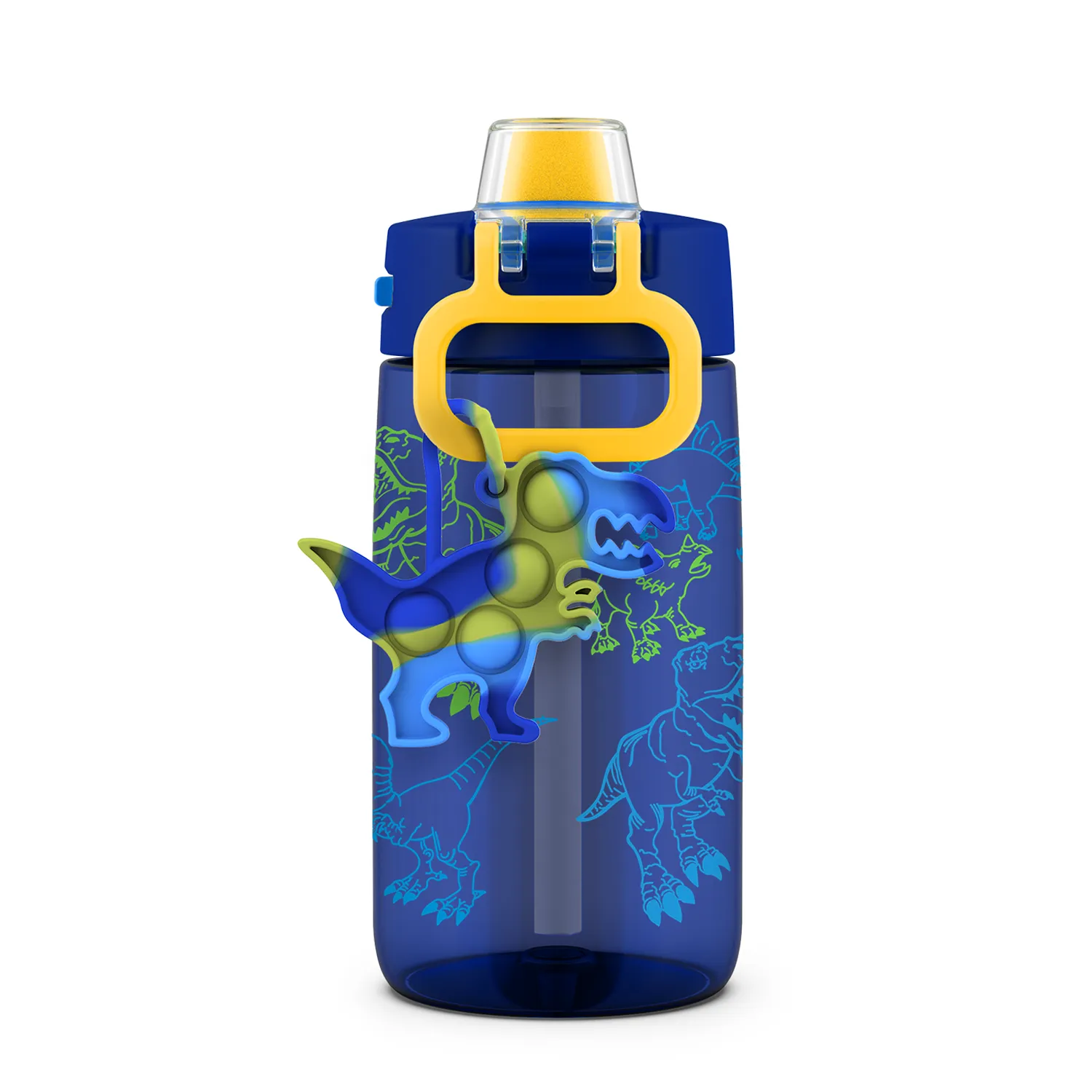 Colby Pop! 14oz Plastic Kids Water Bottle With Fidget Charm