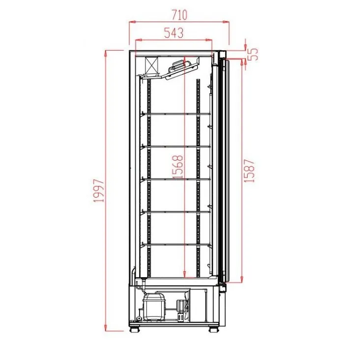 Combisteel Triple Glass Door Display Freezer JDE-1530F - 7455.2220