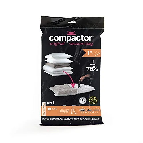 Compactor Space Saving Vacuum Storage Bag, Extra-flat, Size L