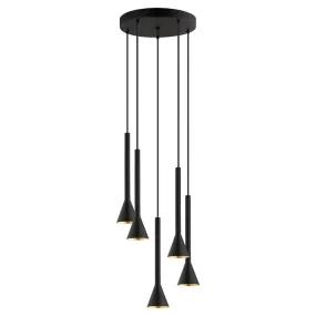 Cortaderas Dimmable Metal Chandelier - Black